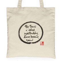 Calligraphy Tote Bag The Tears I Shed Yesterday Have Become Rain Bag Cot... - $22.97 CAD