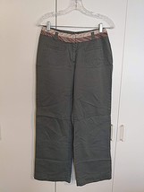 J.Jill Ladies 100% Cotton Sage Green Straight Leg PANTS-6P-BARELY WORN-GREAT - £6.02 GBP
