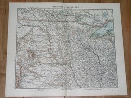 1912 Antique Map Of Northern Usa North South Dakota Nebraska Iowa Wisconsin - £22.29 GBP