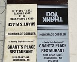 Lot Of 2 Matchbook Cover  Grant’s Place Restaurant  Jonesboro, AR  gmg  ... - $14.85