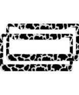 2 COW PRINT BLACK WHITE License Plate Frames lot 2 - $7.19