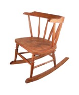 VTG 24&quot; Child Toddler Spindle Bow Back Wood Chairs Farmhouse Stripped Un... - $81.86 CAD