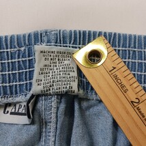 Capacity RN#82127 Blue Front Button Cotton Pleated Skirt Pockets Size Medium image 4