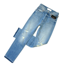 NWT Mother Superior High Waisted Hiker Hover Undone Hem in On My Knees Jeans 24 - $178.20