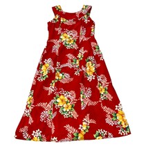 Vintage Island Fashions Hawaiian Maxi Dress Empire Waist Women&#39;s 14 - $731.11 MXN