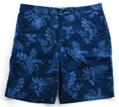 Tommy Hilfiger Blue Floral Print Flat Front Cotton Shorts Men&#39;s NWT - £51.76 GBP