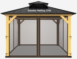 8-Ft X 8-Ft Gazebo Netting,Gazebo Replacement Mosquito Netting,Universal... - £60.29 GBP