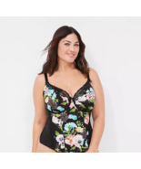 Lane Bryant CACIQUE Black FLORAL Corset Bustier SeXy Bra Size 44D 40DDD ... - $80.57 CAD