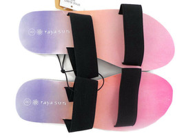 Raya Sun RS Surf Ladies Slide Flip Flops SZ 8 Pastel Sunrise Sunset Womens Beach - £5.61 GBP