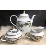 1993 Royal Gallery THE HOLLY and THE IVY Sugar Bowl, Creamer &amp; Tea Pot/Read - $74.71 CAD