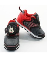 Disney Mickey Mouse Athletic Sneakers Shoes Toddler Boys size 6 Red Blac... - £21.16 GBP