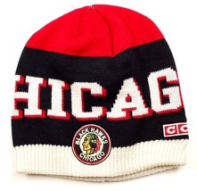 Chicago Blackhawks CCM NHL KV22Z Retro Team Logo Knit Hockey Hat/Beanie - £15.67 GBP