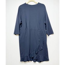 J. Jill Ponte Womens Navy Blue Ruffled Knee Length Dress XL - £22.58 GBP