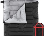 Double Camping Sleeping Bag With 2 Pillows By Zone Tech - 3-4 Season Lig... - £41.52 GBP