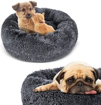 Calming Dog Bed Cat Bed Donut,Faux Fur Dog Bed for Medium Small Dogs , (30&quot;x30&quot;) - £13.99 GBP