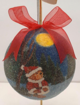 2002 Dillard&#39;s Sugar Coated Christmas Ornament Ball Bear Santa Suit EX1991 - £4.63 GBP