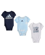 ADIDAS Baby Boys or Baby Girls Short Sleeve Bodysuits 3Months , Pack of 3 - £16.21 GBP