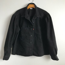 Levis Denim Shirt L Collar Long Puff Mutton Sleeves Button Oversized Boxy - £25.87 GBP