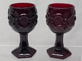 Vintage AVON 1876 CAPE COD RUBY 4.625&quot; Wine Goblet By WHEATON GLASS - Pa... - $16.88