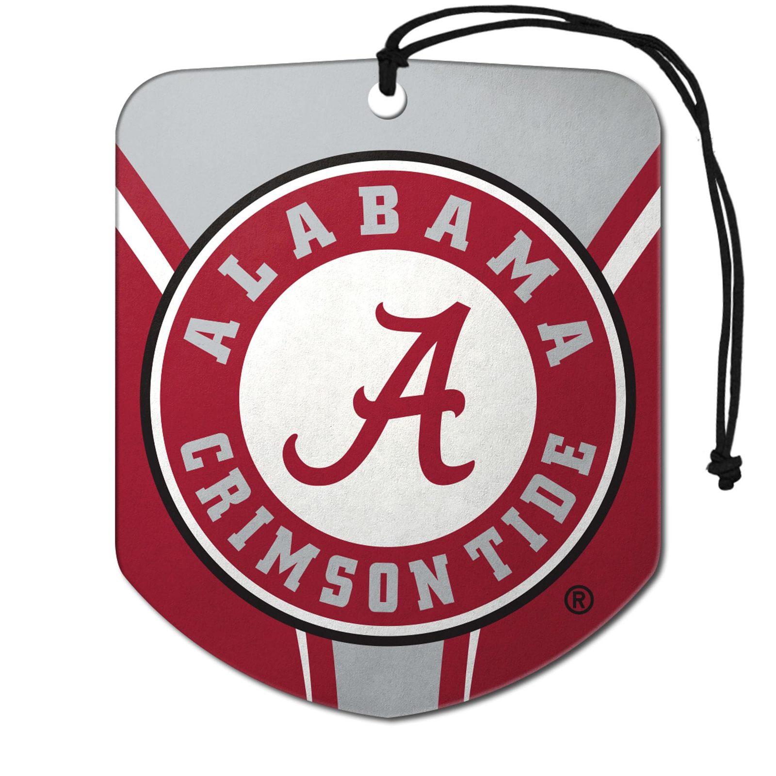 FANMATS 61602 NCAA Alabama Crimson Tide Hanging Car Air Freshener, 2 Pack, Blac
