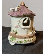 Schmid Collectibles, yellow Bird House, animated, Music Box,  Plays &quot;Lov... - $24.38 CAD