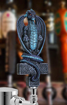 Medieval Fantasy Midnight Bahamut Blue Dragon Novelty Beer Tap Handle Figurine - £35.95 GBP