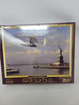 New A Wright to Liberty 500 Pc Puzzle Wright Brothers Flight, and Statue... - $15.83