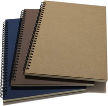 Spiral Notebook/Spiral Journal Lined, B5 Hard Kraft Cover Wire Bound Notebook Ru - £22.07 GBP