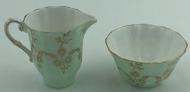 Royal Grafton Fine BoneChina Creamer Open Sugar Bowl Made In England Mint green - £15.25 GBP