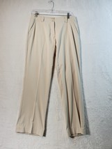 Nike Golf Pants Women Size 2 Tan Polyester Slash Pockets Logo Pull On Belt Loops - £10.27 GBP