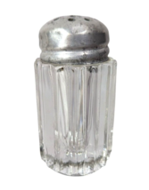 Vintage Anchor Hocking Salt Shaker Queen Mary Vertical Ribbed Glass Meta... - £12.36 GBP