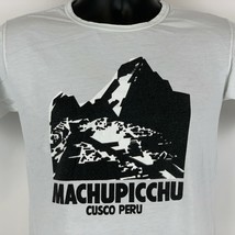 Machu Picchu Vintage 80s T Shirt Small Cusco Peru Machupicchu Inca Tee Mens Blue - £28.32 GBP