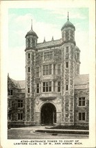 Entrance Tower of Lawyer&#39;s Club University of Michigan Ann Arbor MI UDB Postcard - £13.57 GBP