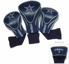 Dallas Cowboys NFL Contour Golf Club Head Cover Set of 3 Embroidered Logo - £37.98 GBP