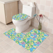 3Pcs/set Moving Slowly Bathroom Toliet Mat Set Anti Slip Bath Floor Carpet W - £26.51 GBP+