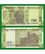 India P-NEW, 20 Rupees, Mahatma Gandhi / Ellora Caves UNC 2020 see uv - £1.99 GBP