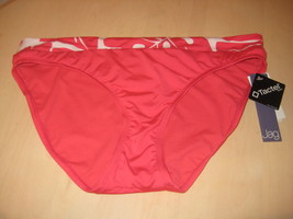 Jag New Womens Pink Banded Bikini Bottoms Bathing Suit XL NWT - $38.61