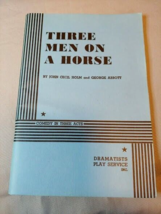 Three Men on A Horse Comedy Script Dramatists Play Service Book - £7.08 GBP