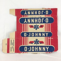 1943 O-Johnny Candy Bar Wrapper Vintage Montreal Canada Box Only Maple Leaf - $28.59