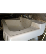 VINTAGE ANTIQUE WALL-MOUNTED DECORATIVE BATHROOM SINK - $435.59