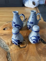 Vintage Blue and White Ceramic condiment set- Germany  - $49.50