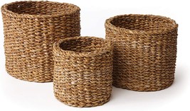 Napa Home &amp; Garden Seagrass Small Round Baskets, Set Of 3 - £62.26 GBP