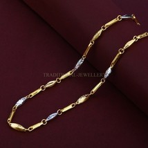 Unisex Italian Turkey chain 916% 22k Gold Chain Necklace Daily wear Jewelry 18 - £2,825.16 GBP+