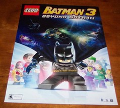 Lego Batman 3 Beyond Gotham Promo Poster New 15 X 22" Legos - £15.82 GBP