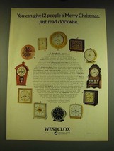 1966 Westclox Clocks Ad - Woodbrook, Valera, Pennsylvania Spice Chest - £14.52 GBP
