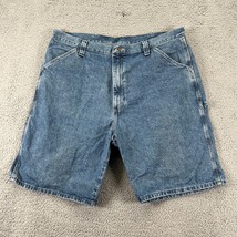 Wrangler Mens Blue Medium Wash Slash Pockets Denim Chino Shorts Size 38 - $19.79