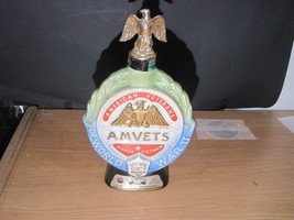 AMVETS 25TH Anniversary WWII Korea Vietnam Gold Eagle Jim Beam Decanter ... - $28.00