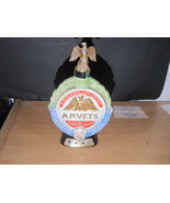 AMVETS 25TH Anniversary WWII Korea Vietnam Gold Eagle Jim Beam Decanter ... - $38.42 CAD