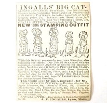 Ingalls Big Stamping Catalogue 1885 Advertisement Victorian Crafts ADBN1A15 - £11.19 GBP