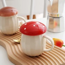 Ceramic Mushroom mug with Lid for Coffee or Decoration - £11.98 GBP